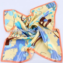 2014 Новый дизайн ручной печати небольшой шелковый шарф китайский шелковый шарф оптовой